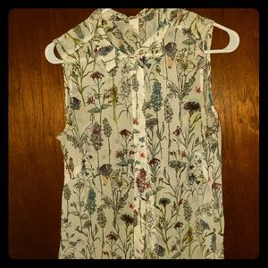 H&M floral tank top blouse